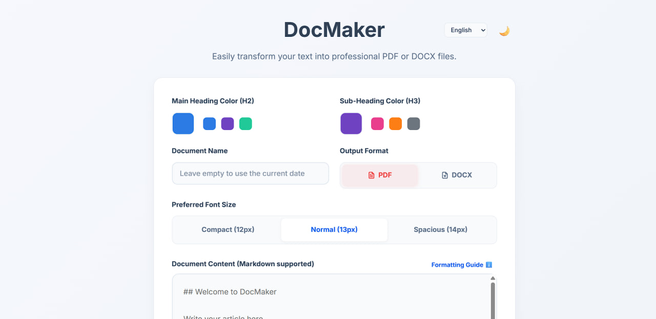 DocMaker Web App